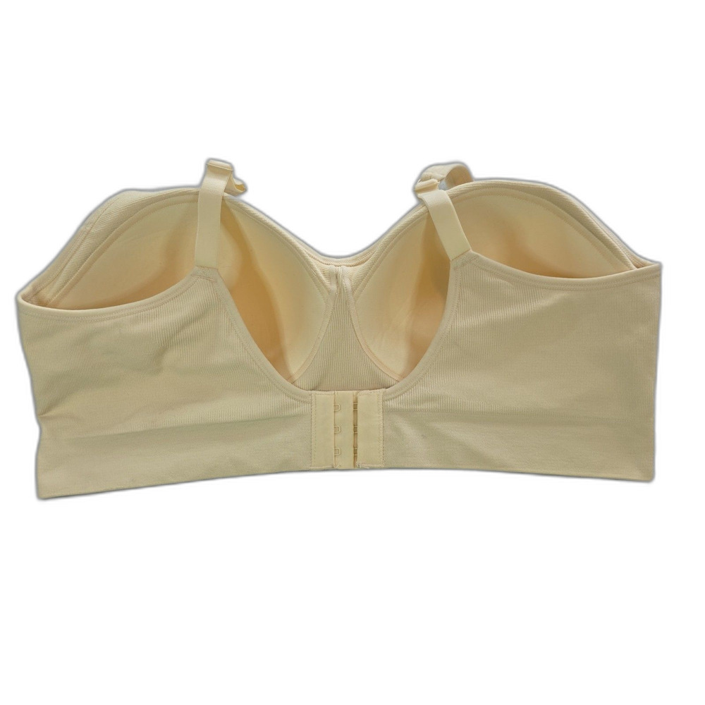 Feelingirl NWT Women's Wireless Comfort Bra XXL Nude Lightly Lined Seamless NEW - Picture 5 of 8